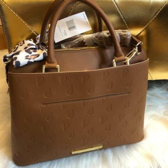 Betsey Johnson Large Satchel w/ Scarf - Picture 2 of 5